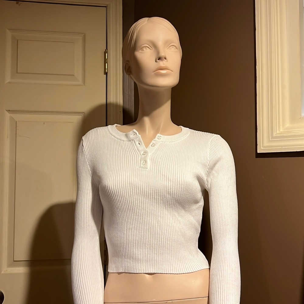 NWOT White long sleeve shirt